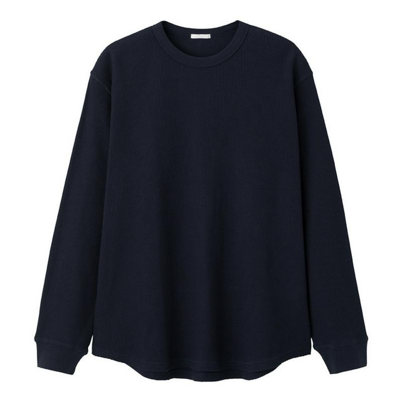 ワッフルクルーネックT(長袖)+E