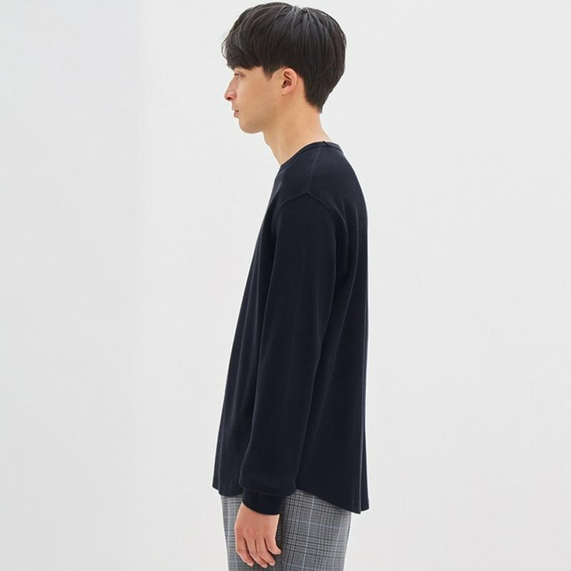ワッフルクルーネックT(長袖)+E