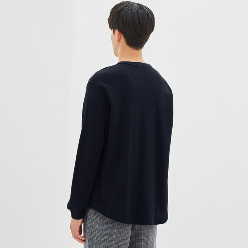 ワッフルクルーネックT(長袖)+E
