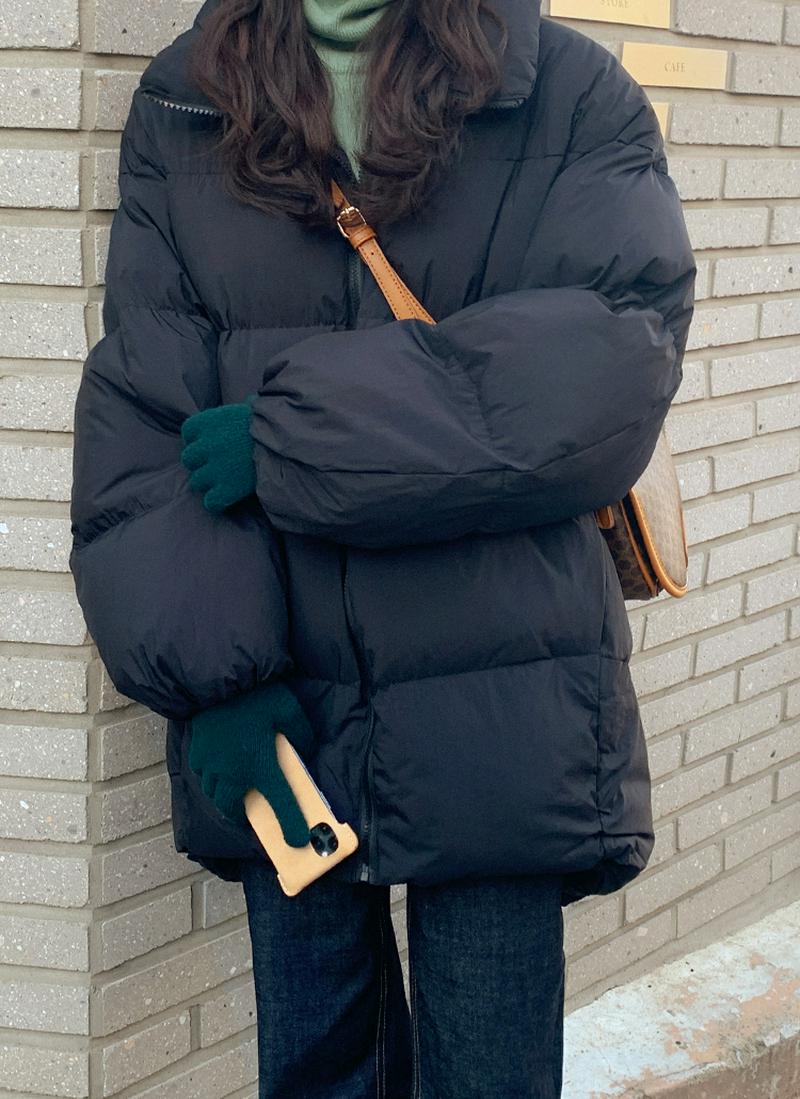 ハイネック中綿ジップアップジャケット