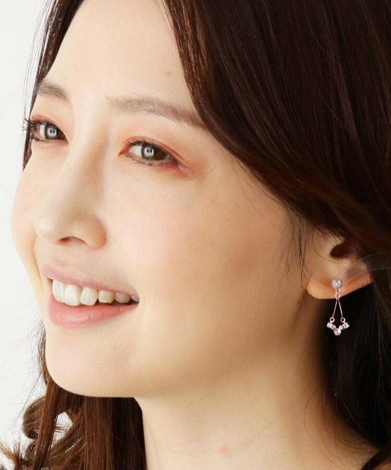 ストーン両つりピアス