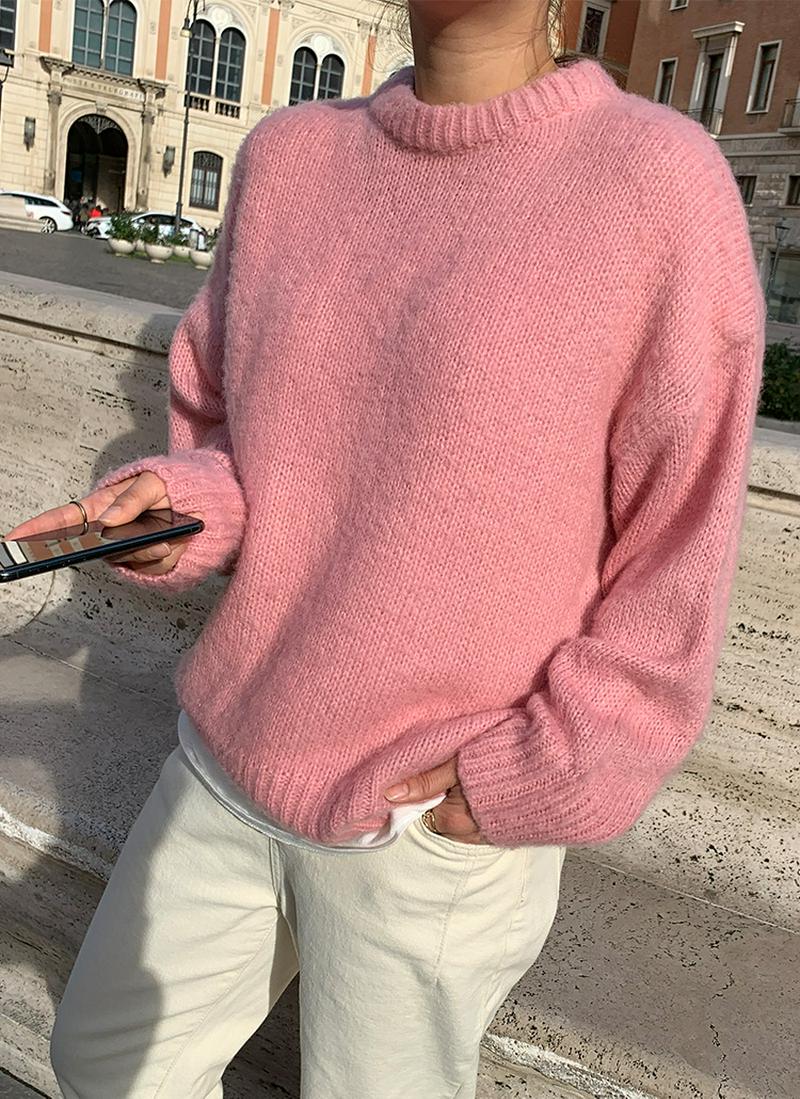 モヘアブレンドニット