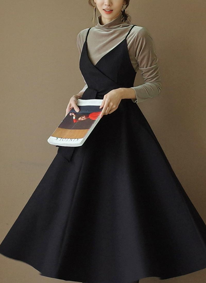 バックストラップAラインキャミワンピース