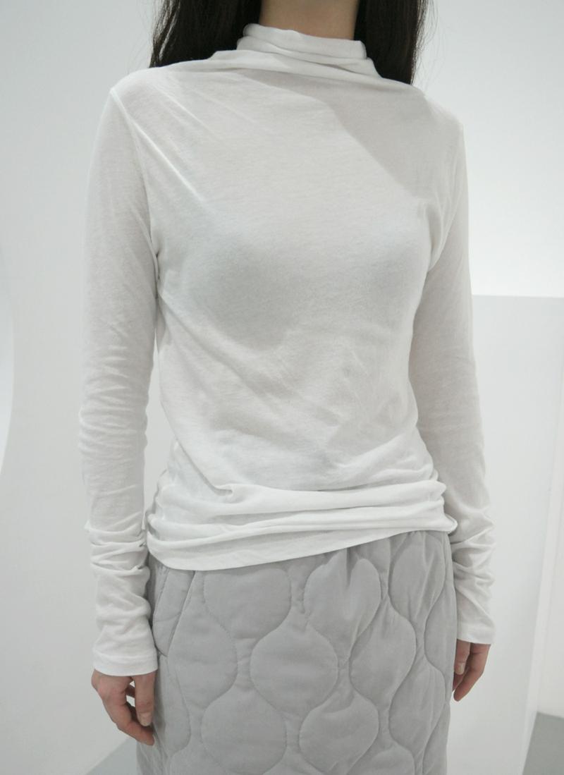 モダールブレンドハーフネックTシャツ