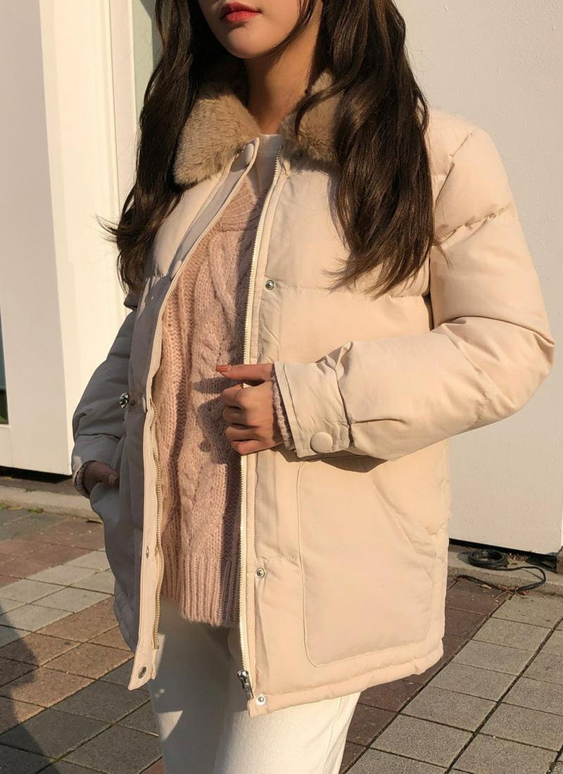 フェイクカラー中綿ジャケット