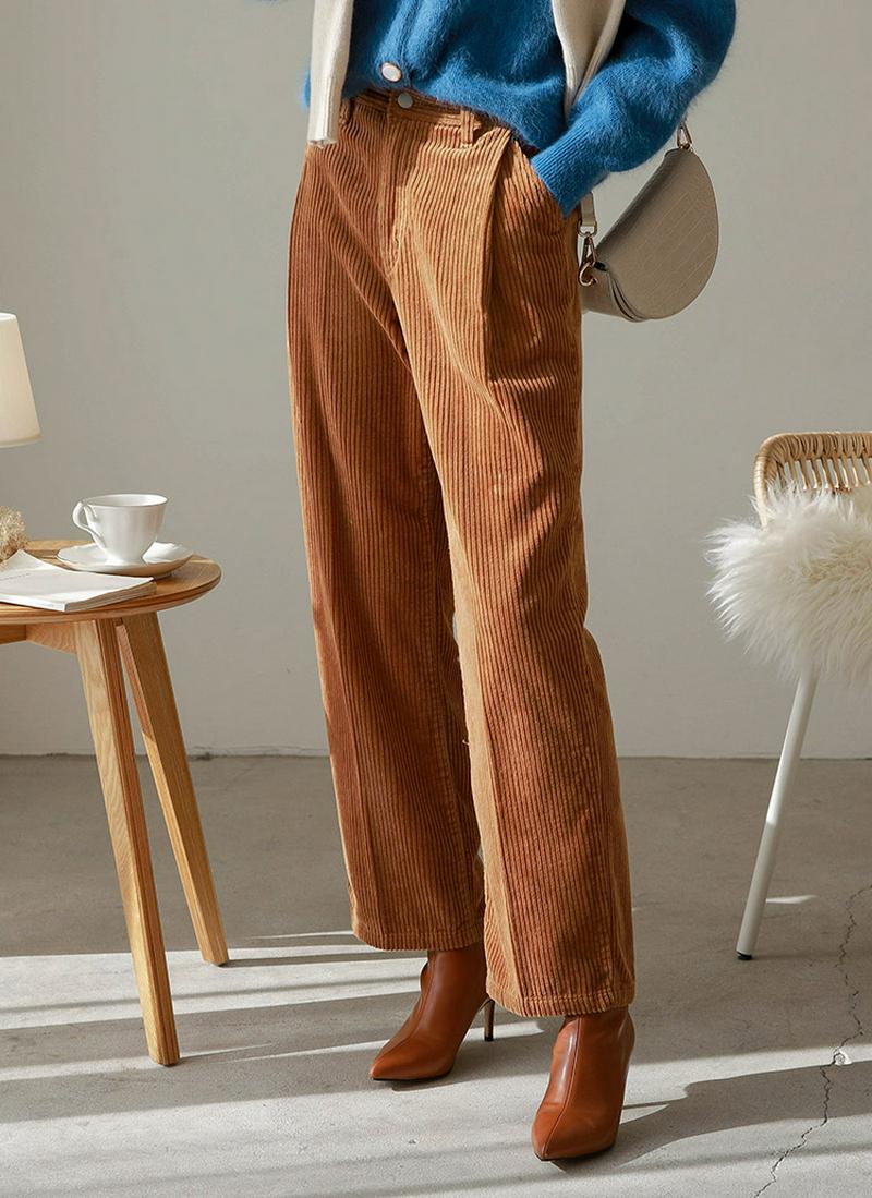 ピンタックコーデュロイパンツ