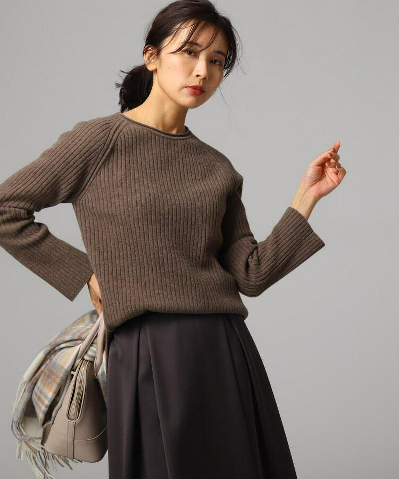 ウールリブニットプルオーバー