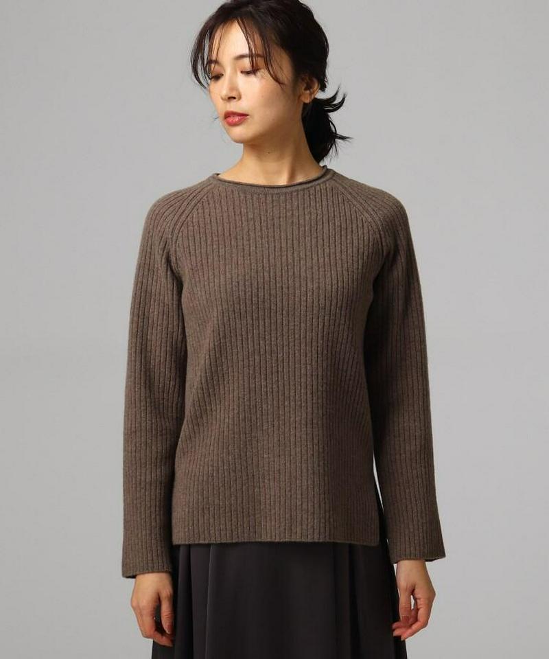 ウールリブニットプルオーバー