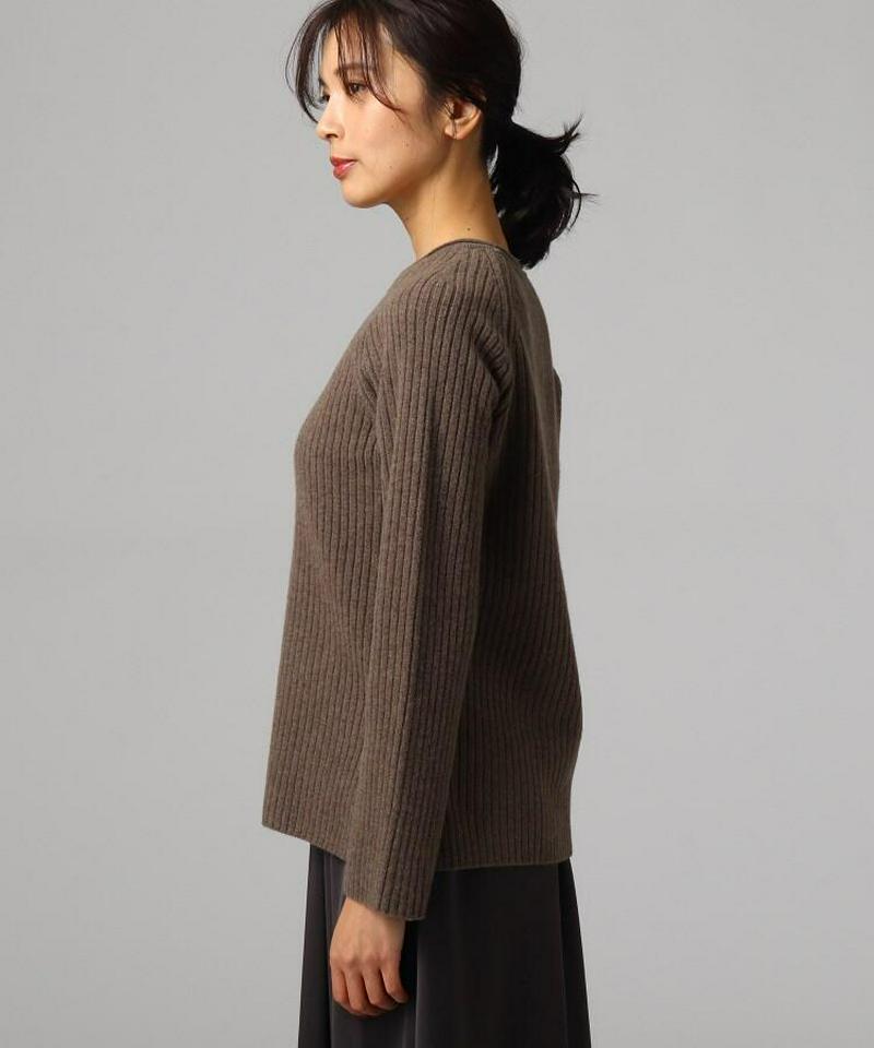 ウールリブニットプルオーバー