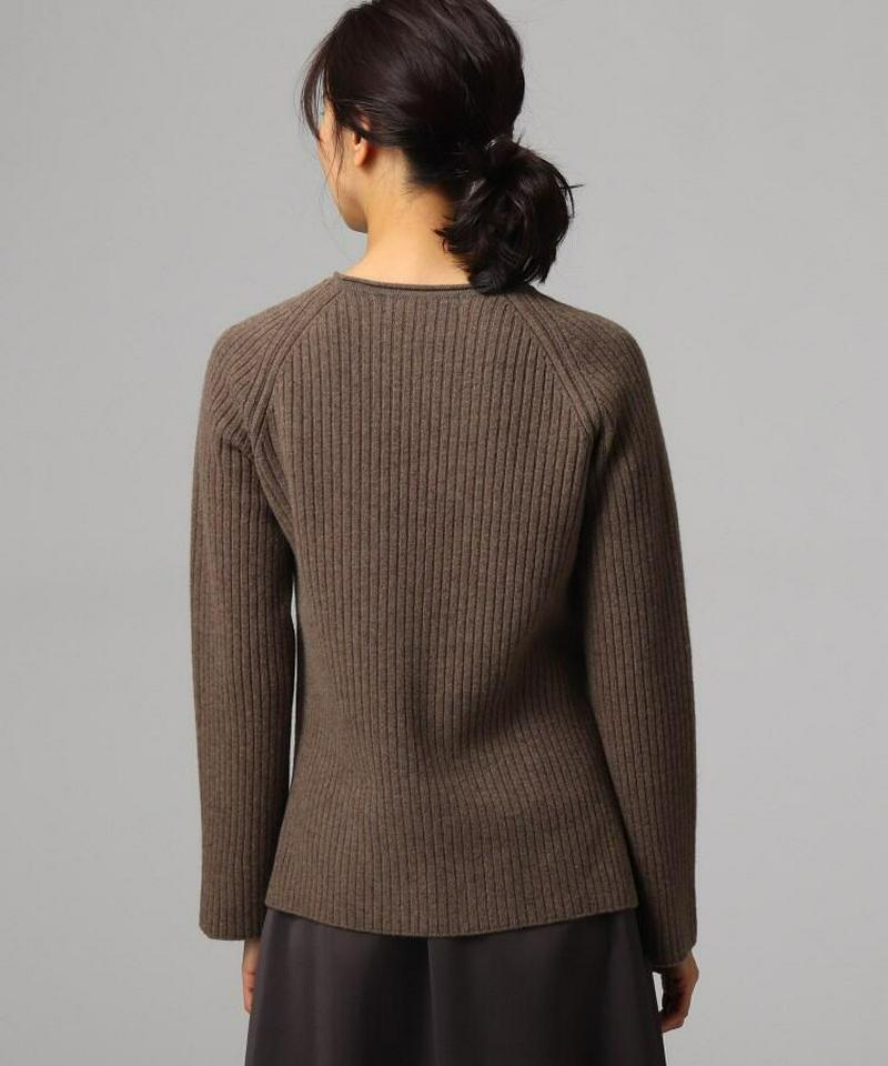 ウールリブニットプルオーバー