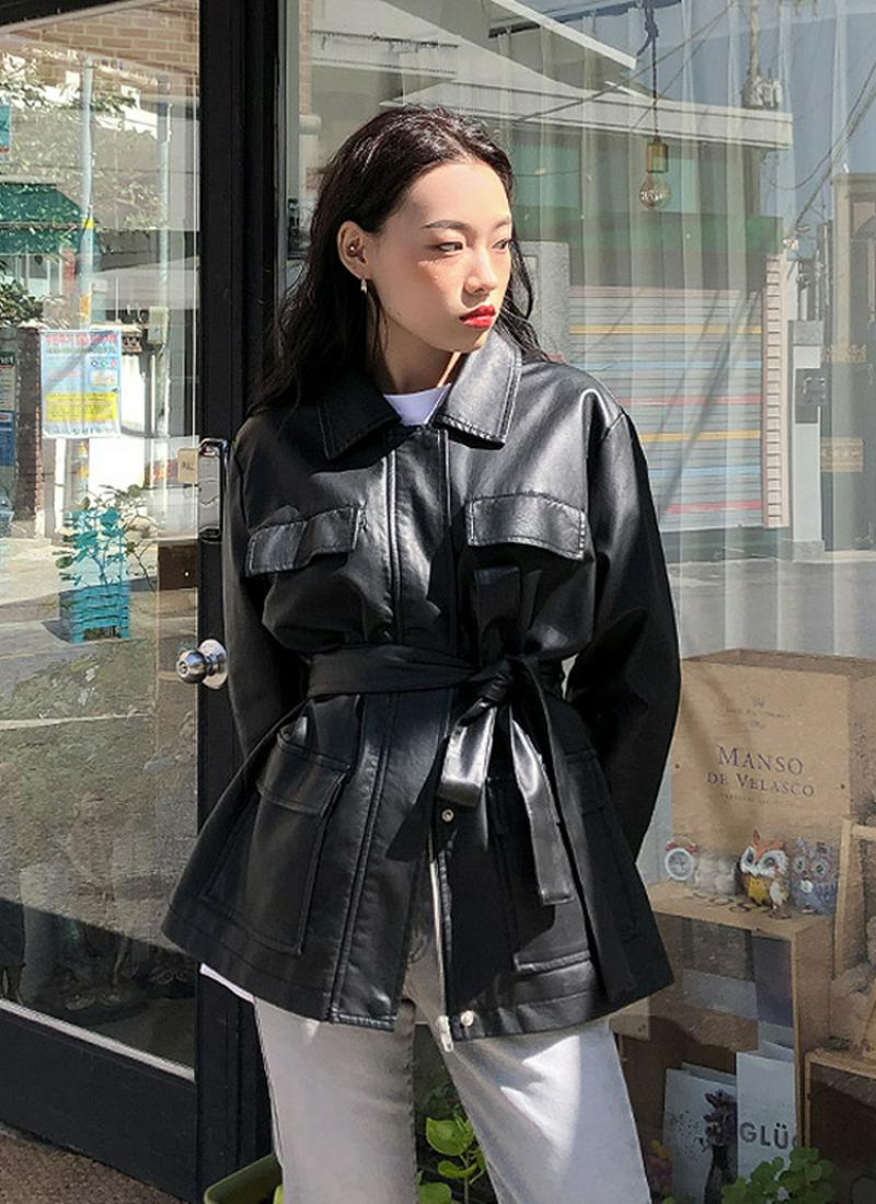 フェイクレザージャケット