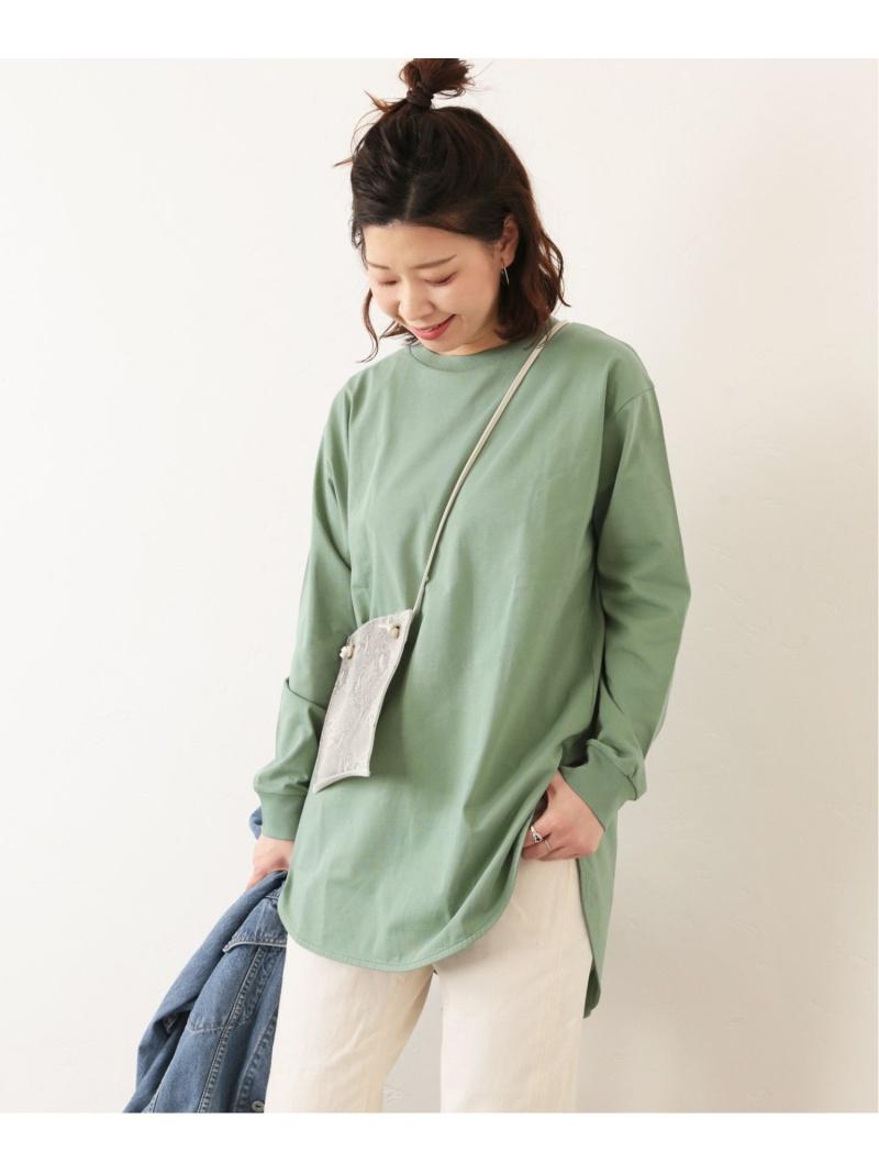 (W)プレミアムコットン ラウンドヘム L/Tee