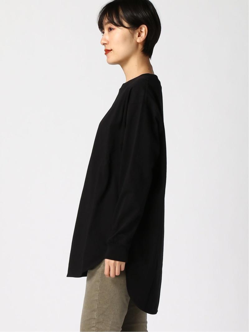 (W)プレミアムコットン ラウンドヘム L/Tee
