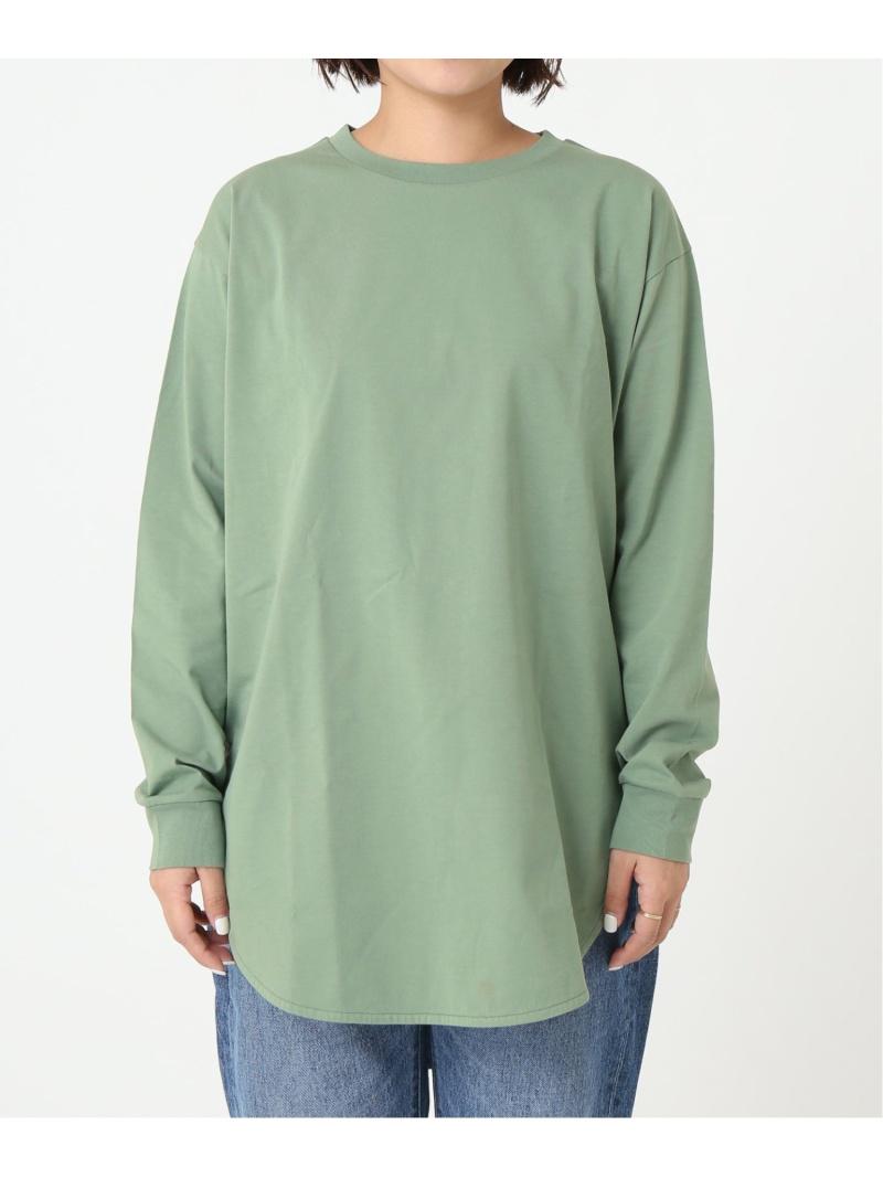 (W)プレミアムコットン ラウンドヘム L/Tee