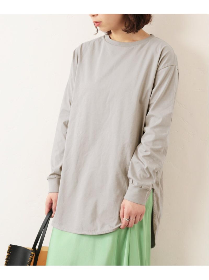 (W)プレミアムコットン ラウンドヘム L/Tee