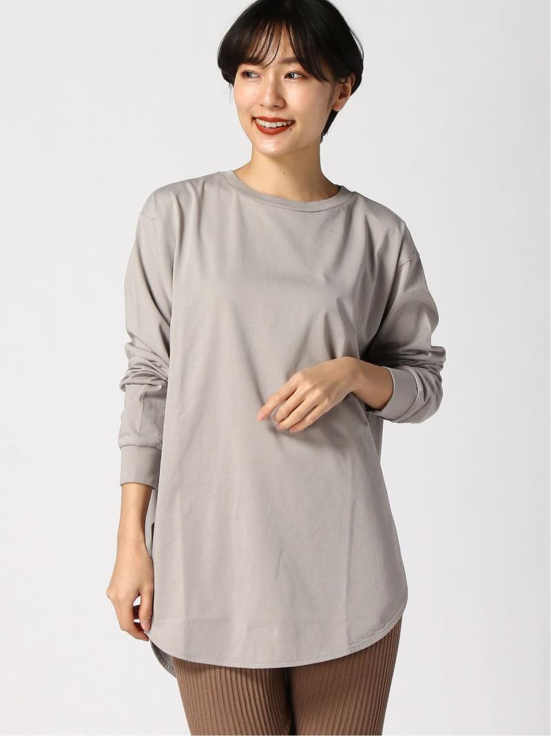 (W)プレミアムコットン ラウンドヘム L/Tee