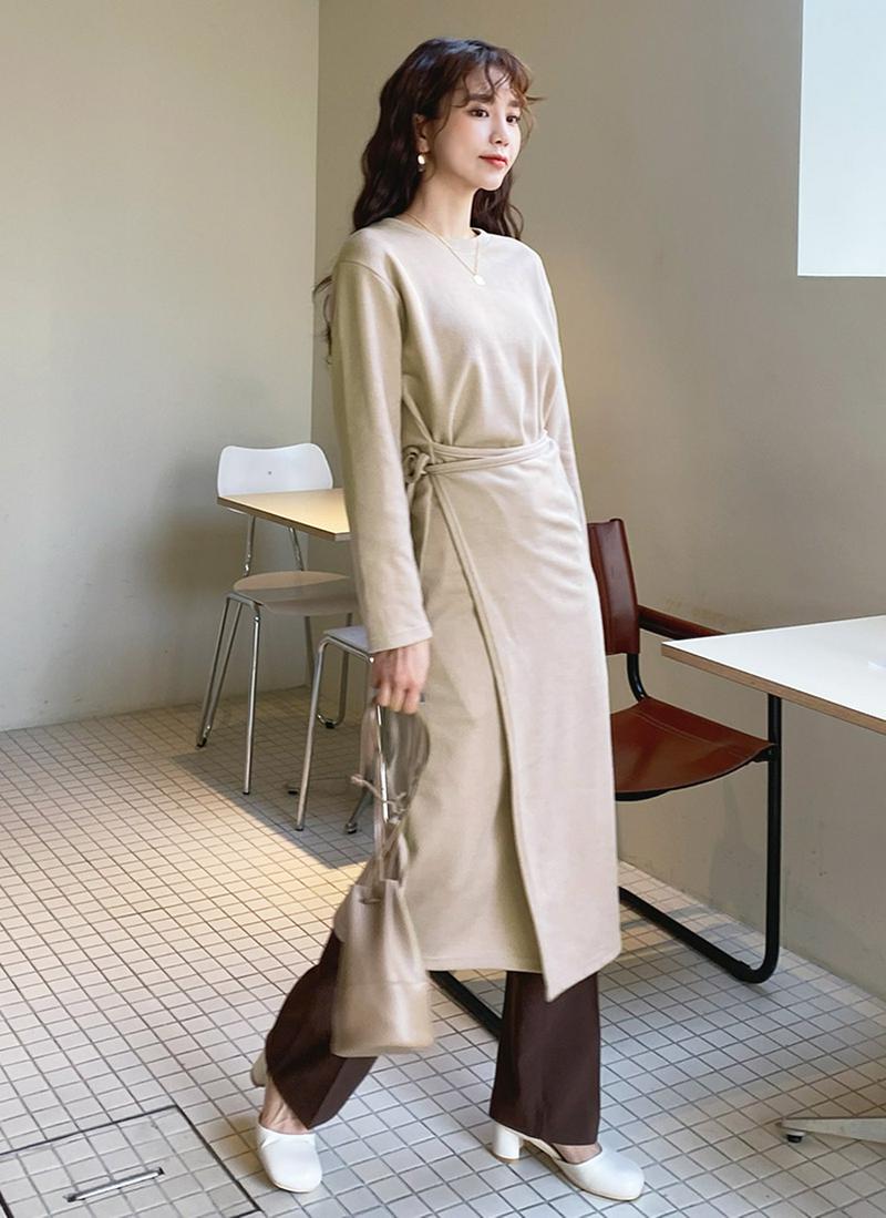 ラウンドラップワンピース・全3色