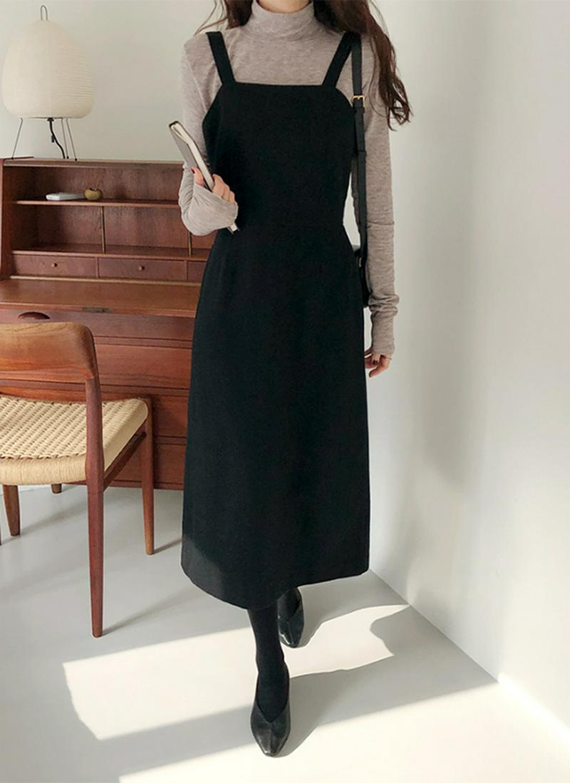 ウール混ビスチェワンピース