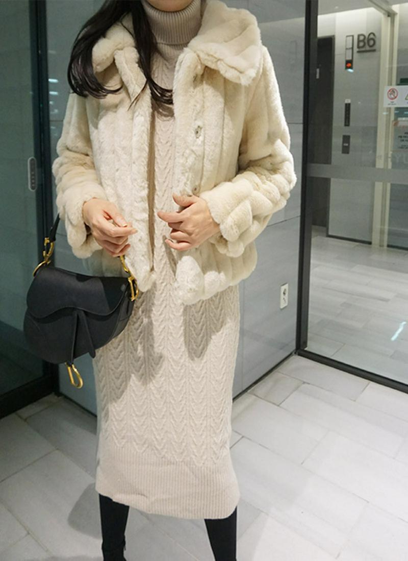 ワイドカラーエコファージャケット(クリーム)