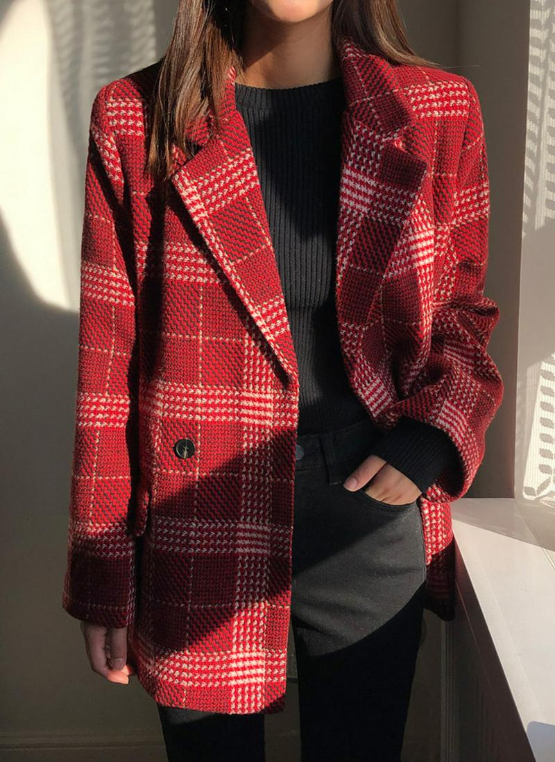 ファーライナーチェックジャケット