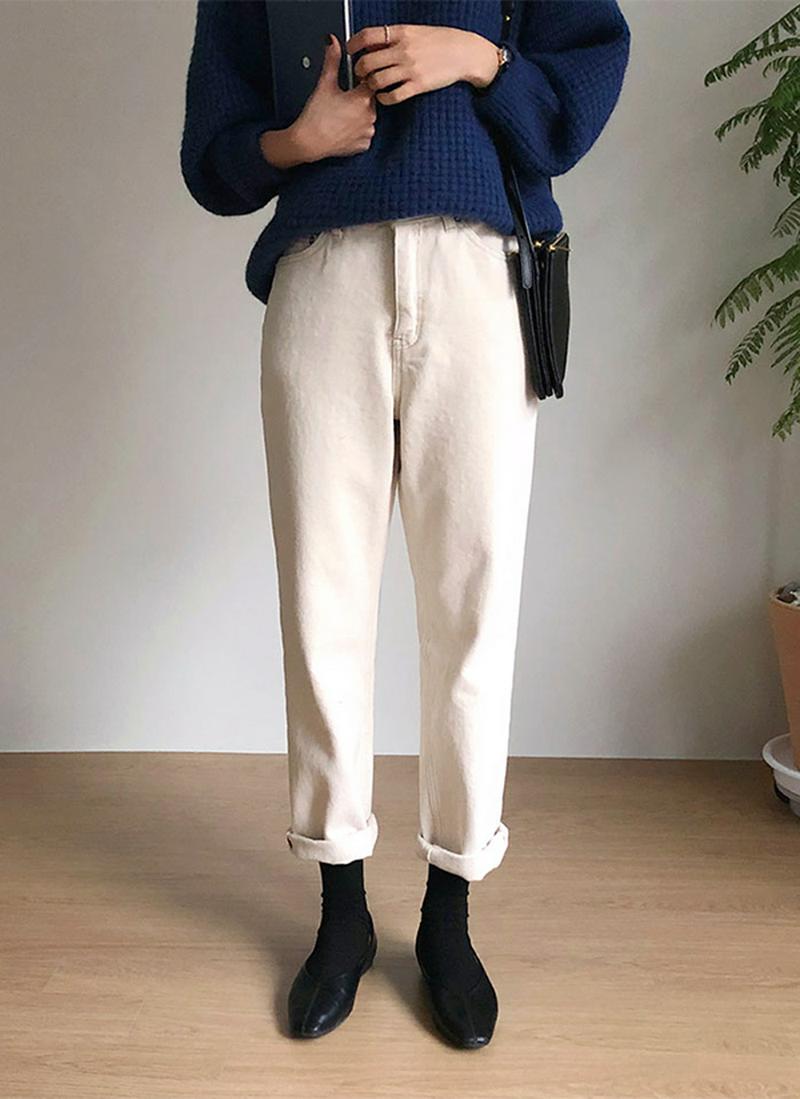 裏起毛ストレートパンツ