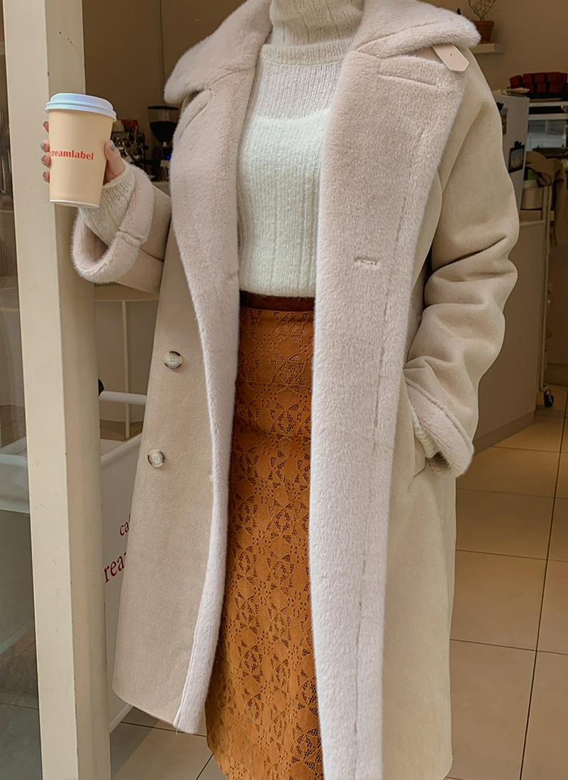 フェイクムートンロングジャケット