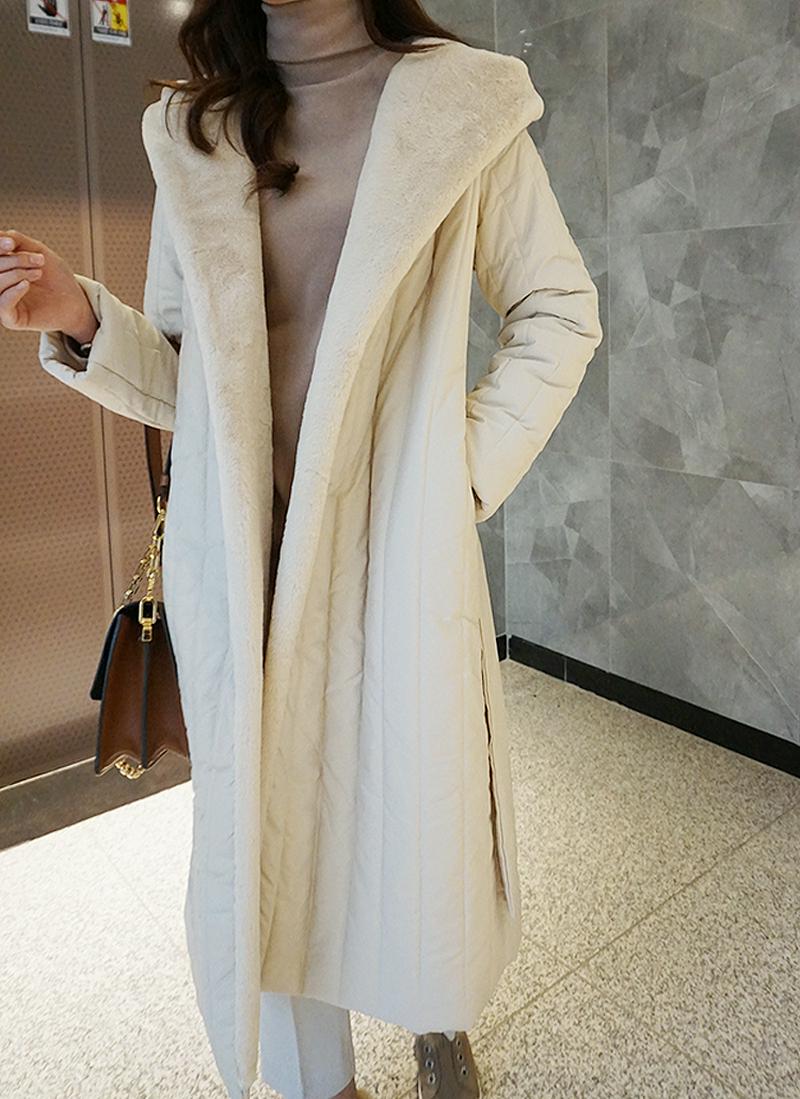 フェイクファーポイントロングジャケット