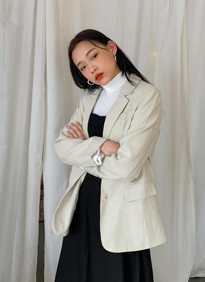 チェックシングルジャケット