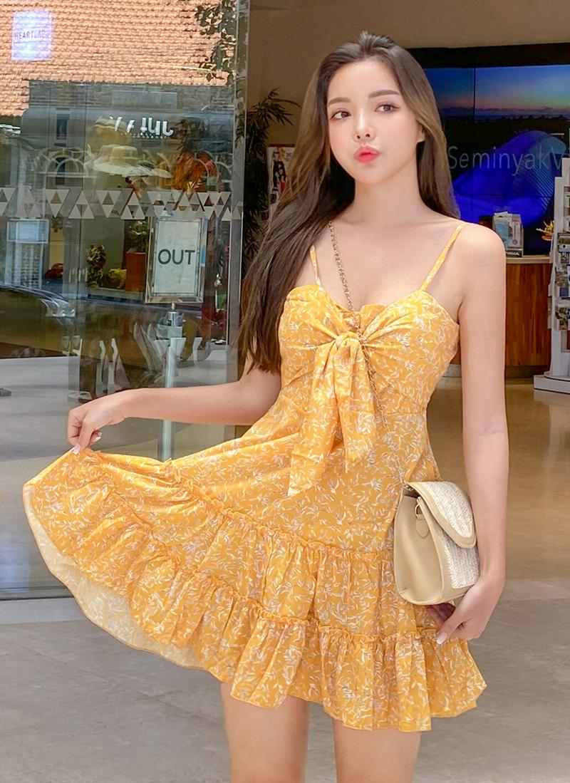 フロントタイキャミワンピース