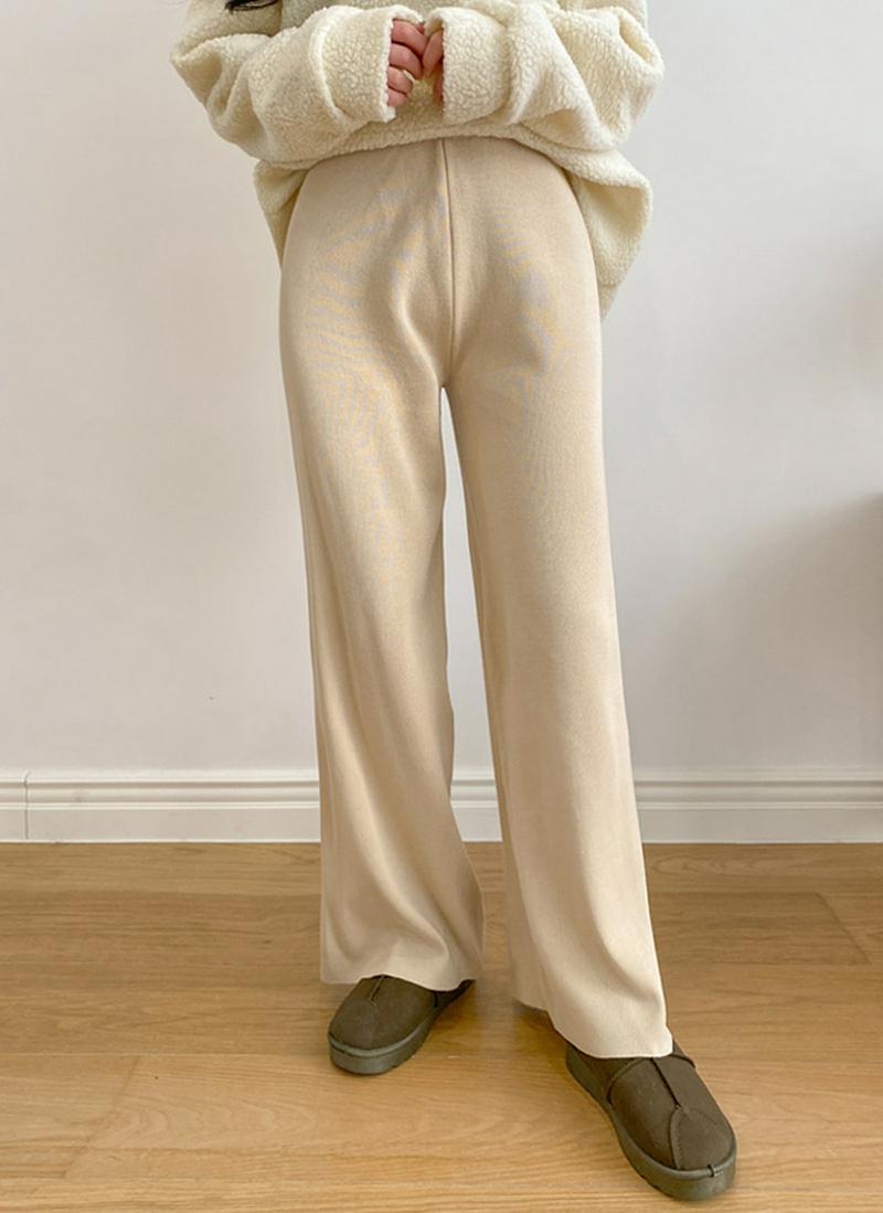 ウエストゴムドロストニットパンツ