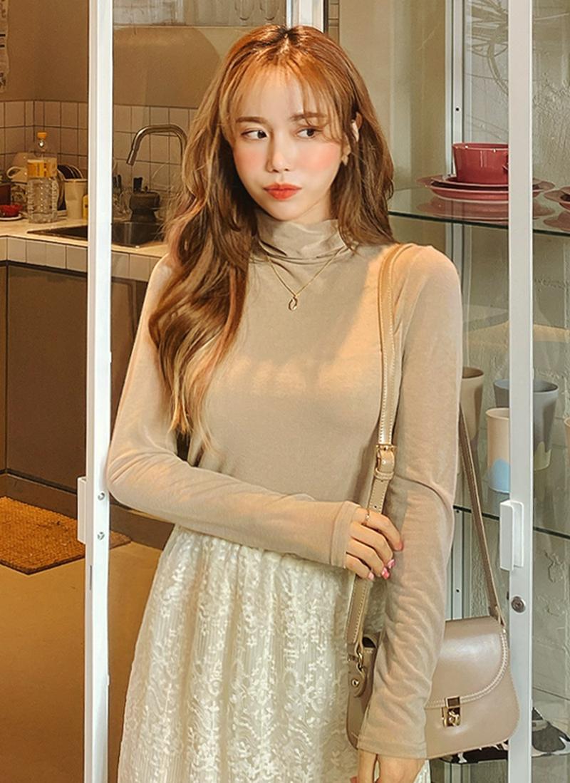 ベーシックタートルネック長袖Tシャツ