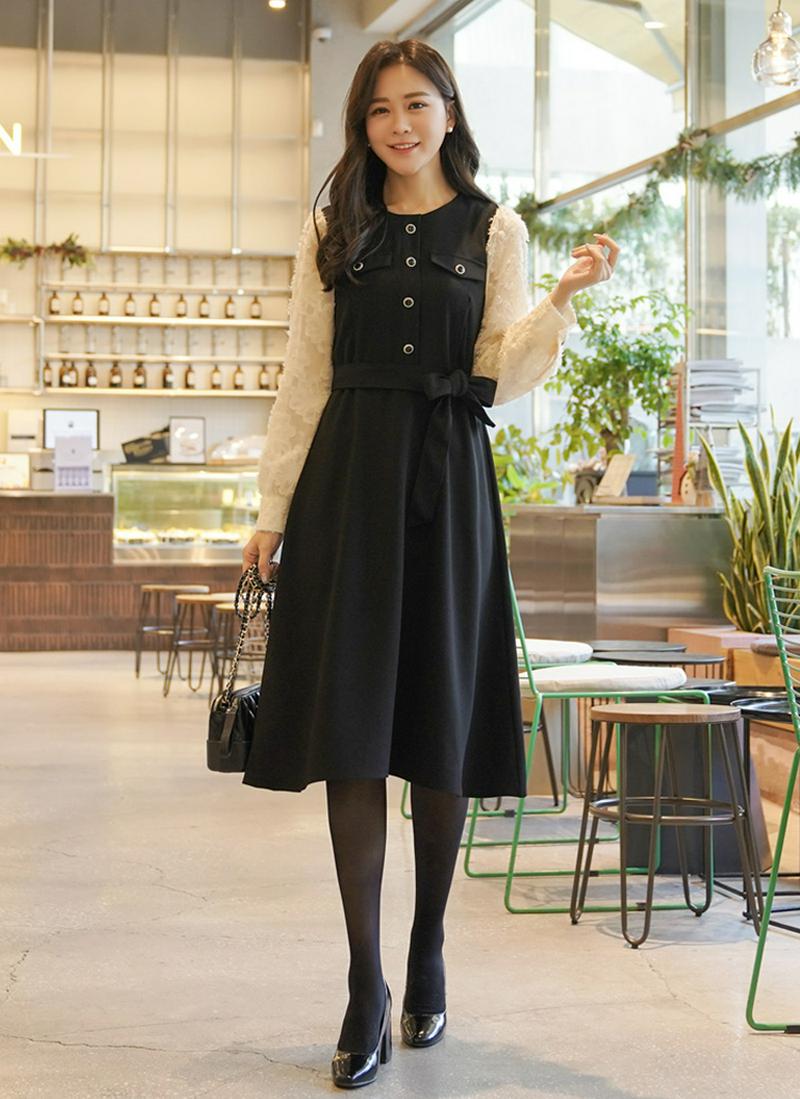 シャギースリーブワンピース