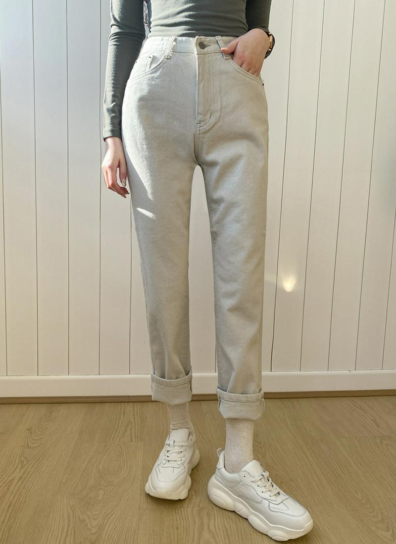 裏起毛スリムフィットパンツ