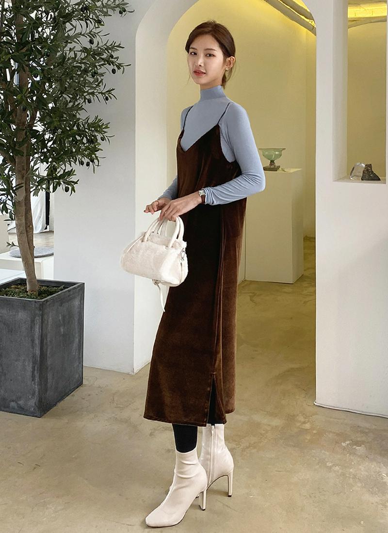 ベロアキャミワンピース・全2色