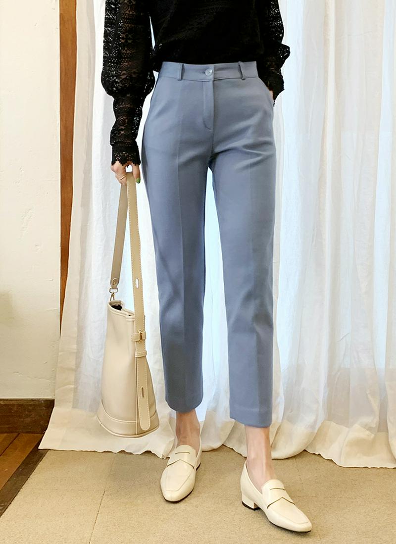 裏起毛スリムスラックス・全4色