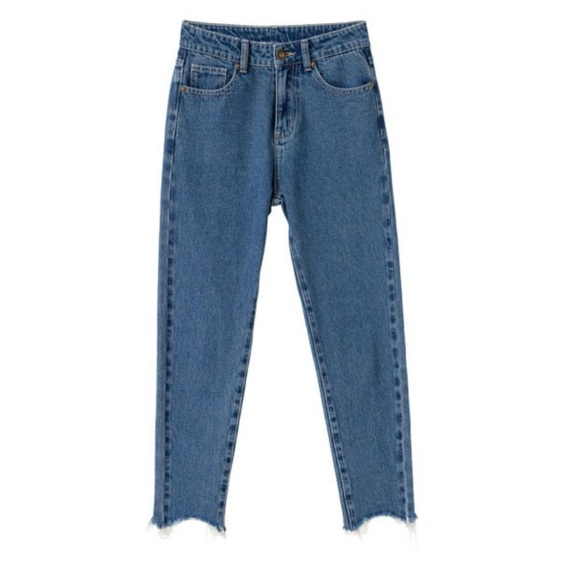 [カットオフフリンジストレートデニム]0422◆入荷済