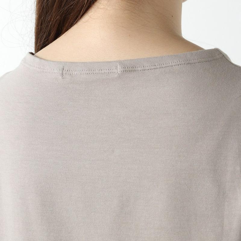 綿混素材◎今から使える秋色ボトルネック５分袖Ｔシャツ