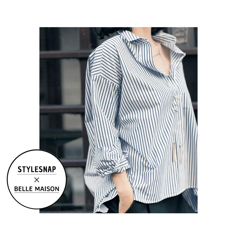 【ＳＴＹＬＥ　ＳＮＡＰコラボチラシ掲載】張りは七難隠すニットインも決まるチュニックシャツ