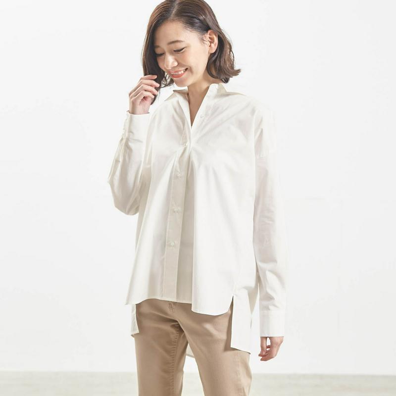 【ＳＴＹＬＥ　ＳＮＡＰコラボチラシ掲載】張りは七難隠すニットインも決まるチュニックシャツ