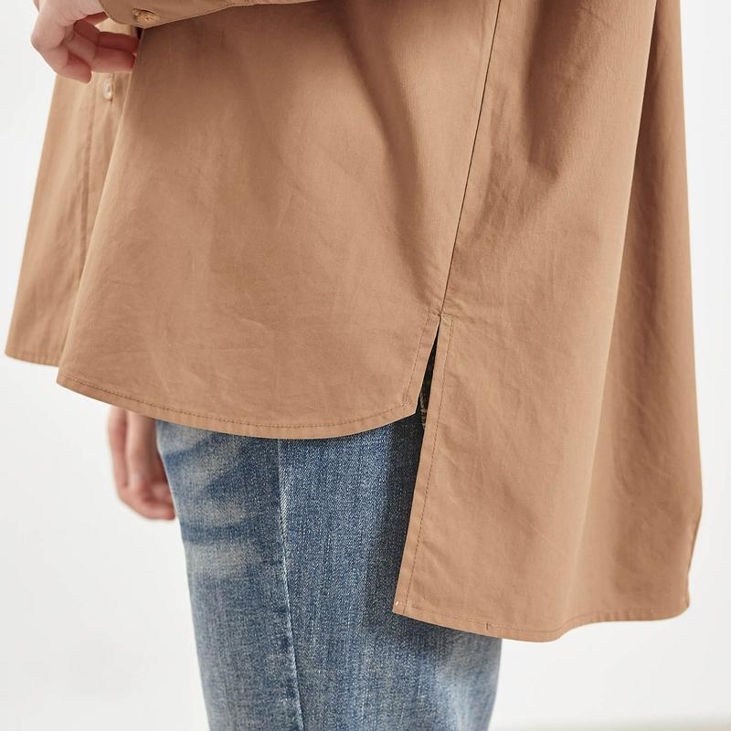 【ＳＴＹＬＥ　ＳＮＡＰコラボチラシ掲載】張りは七難隠すニットインも決まるチュニックシャツ