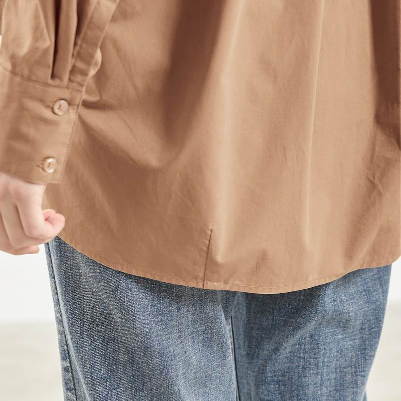 【ＳＴＹＬＥ　ＳＮＡＰコラボチラシ掲載】張りは七難隠すニットインも決まるチュニックシャツ
