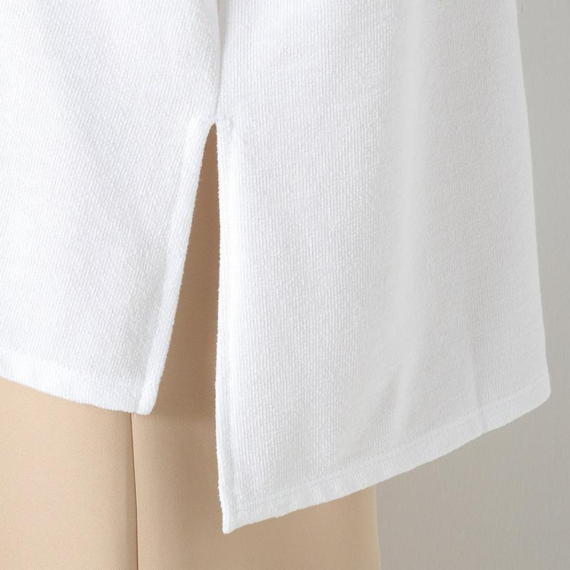 ミニ裏毛袖レース切替半袖Ｔシャツ【Ｍ～３Ｌ】