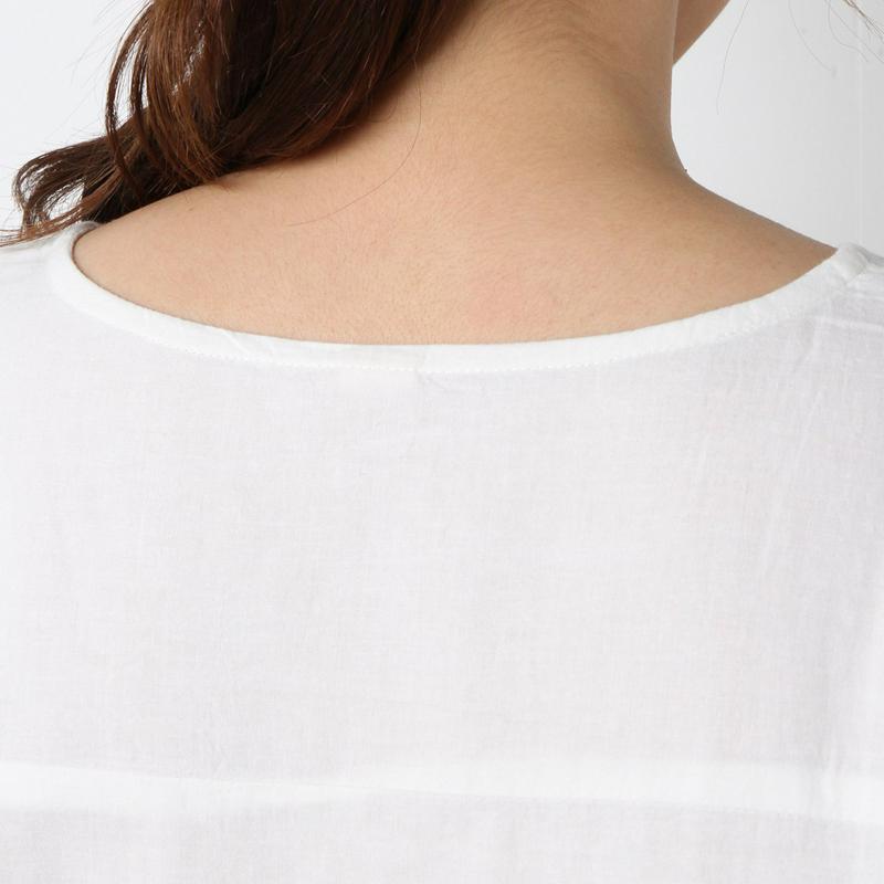 刺繍使いドロップショルダーワンピース
