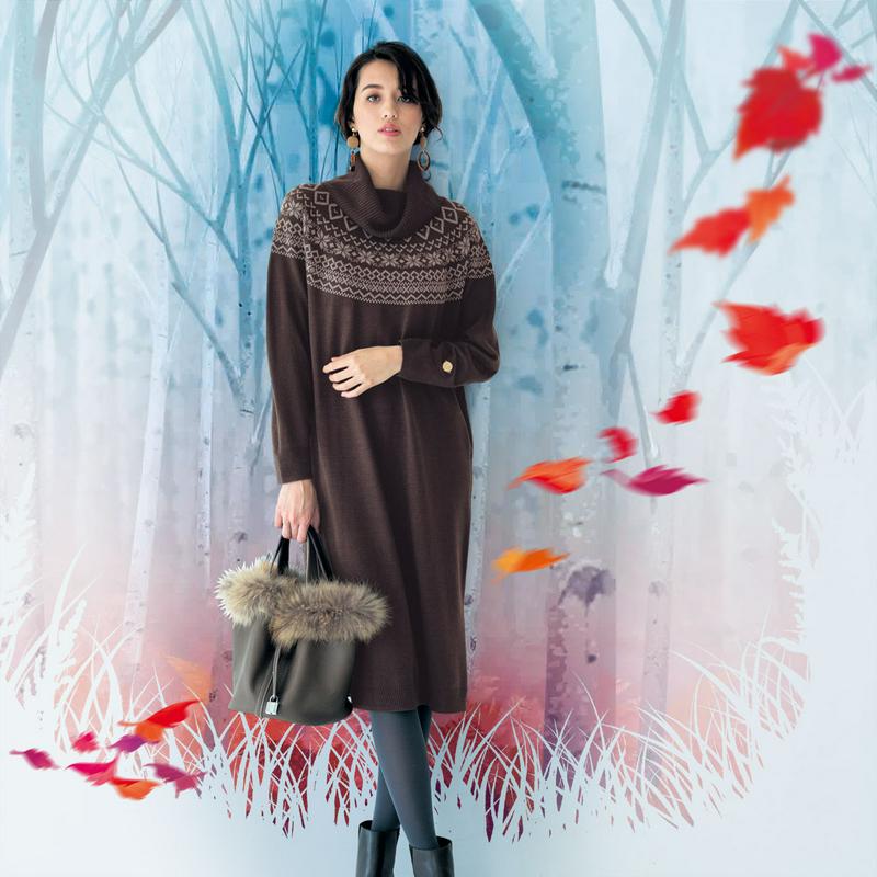 ジャカードニットワンピース「アナと雪の女王／エルサ」