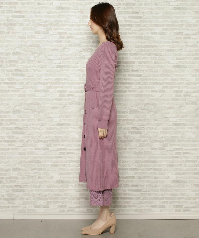 【限定】リブロングニット+レースパンツ