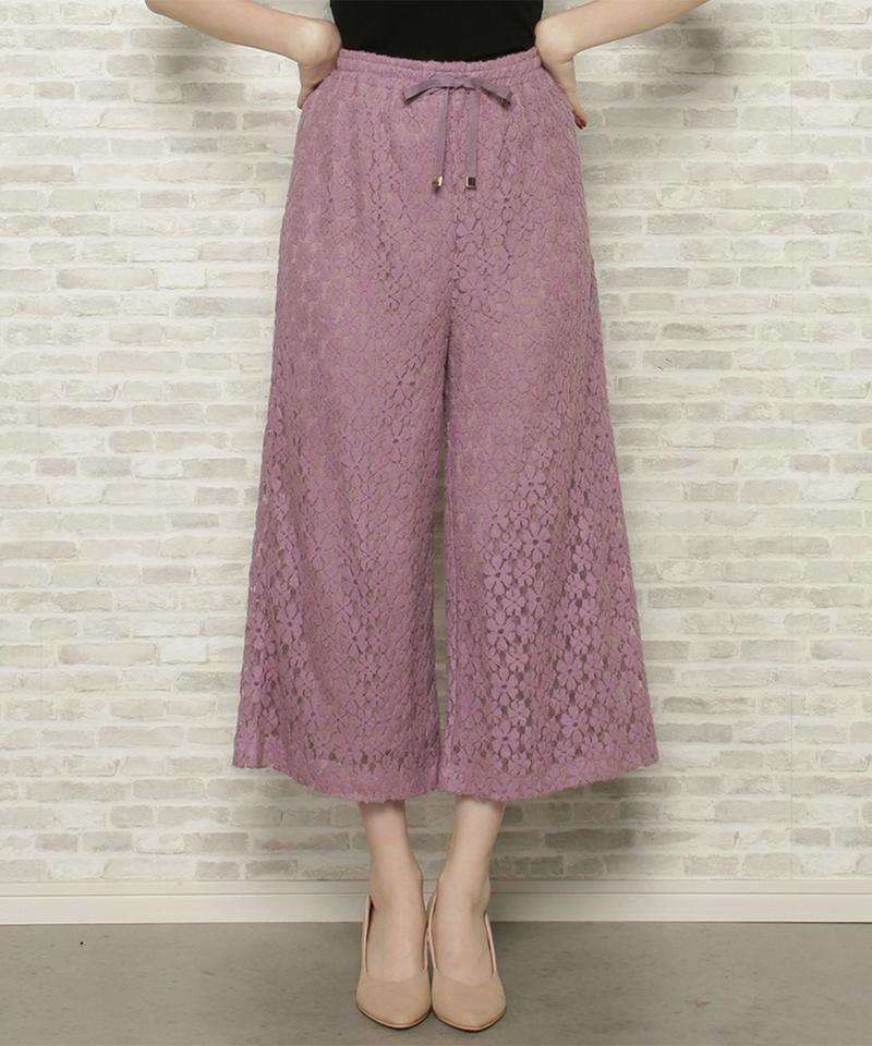 【限定】リブロングニット+レースパンツ
