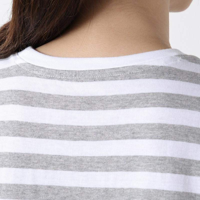 ５部袖ボーダーＴシャツ【汗染み防止＆抗菌防臭】