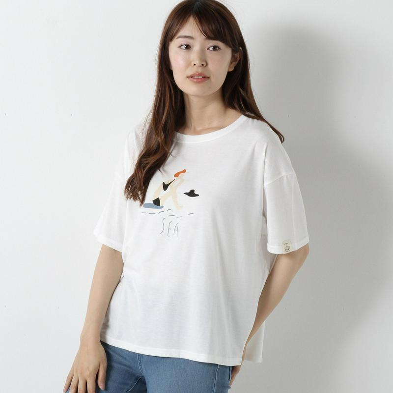 選べる１０柄展開◎ＵＶ・ＤＲＹ加工綿混ワイドＴシャツ