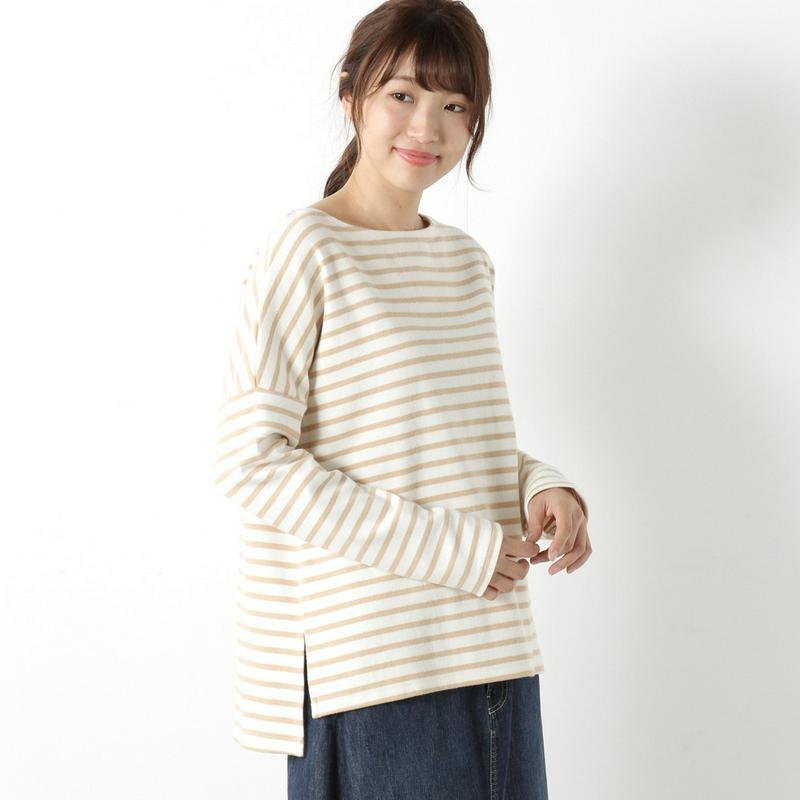 もちもちボーダー長袖Ｔシャツチュニック