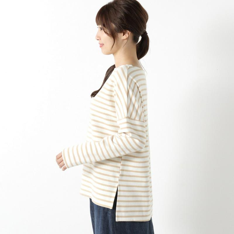 もちもちボーダー長袖Ｔシャツチュニック